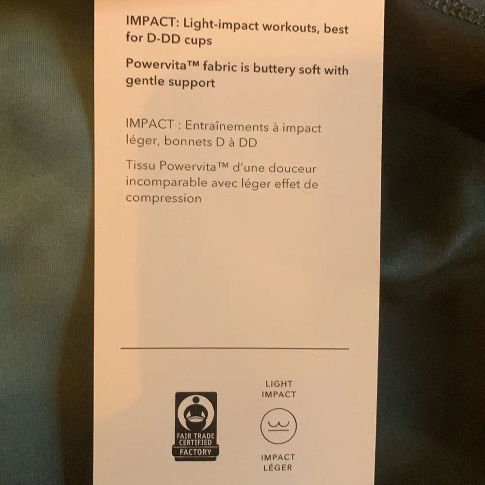 3x Athleta light impact D-DD crop top bra - Picture 4 of 6